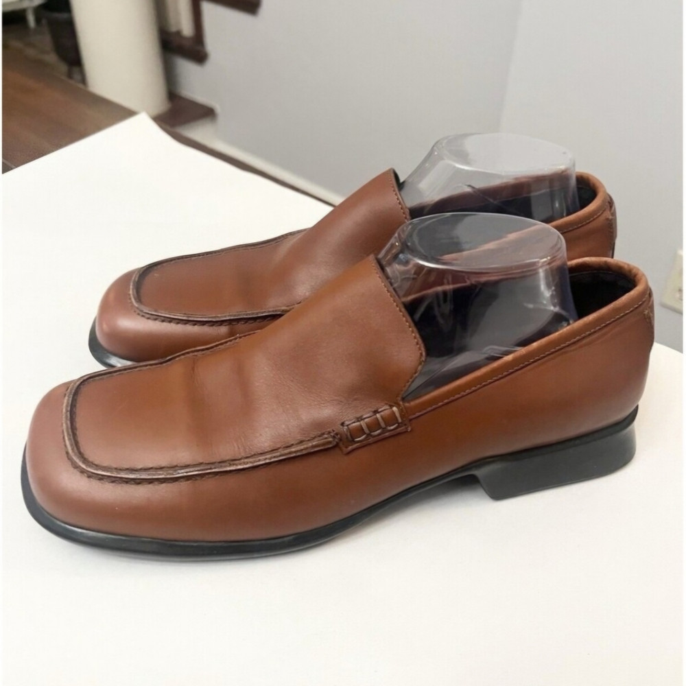Classic Brown Leather Men's Loafers